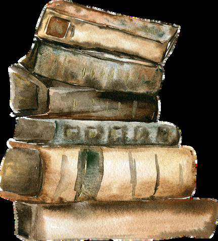 Ilustración de una pila de libros