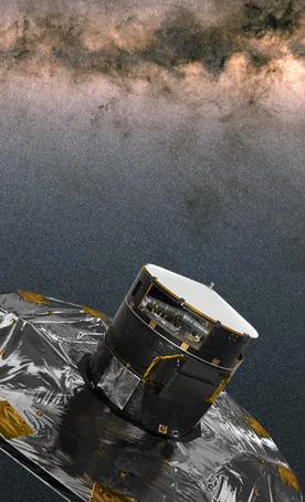 Sonda Espacial GAIA. Imagen: ESA/ATG Medialab (Spacecraft) y ESA/Gaia/DPAC (Vía Láctea). Licencia: CC BY-SA 3.0 IGO. Agradecimientos: A. Moitinho.