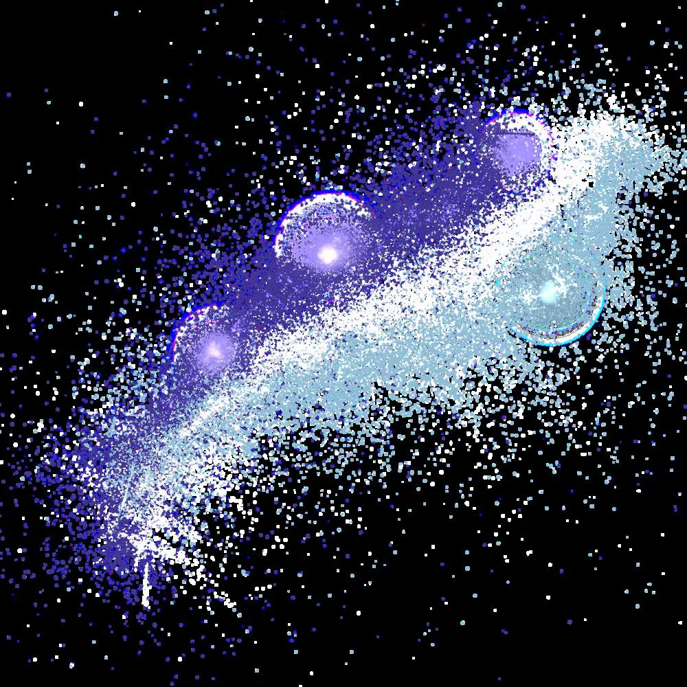 Movimiento propio y velocidad radial de las estrellas del catálogo de Gaia. Imagen: ESA/Gaia/DPAC | CC BY-SA 3.0 IGO.