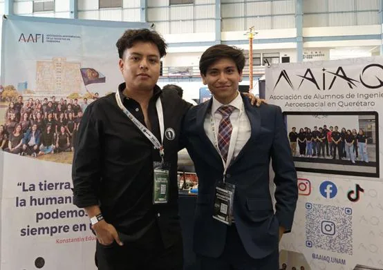 Brandon y Alejandro, presidente de AAIAQ en FAMEX 2025.