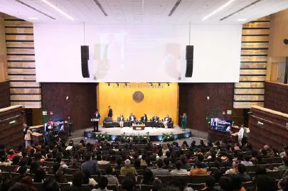 Imagen del foro "El futuro de la exploración espacial" en San Lázaro (29 jul 2025). Crédito: Cámara de Diputados, Comunicación Social.