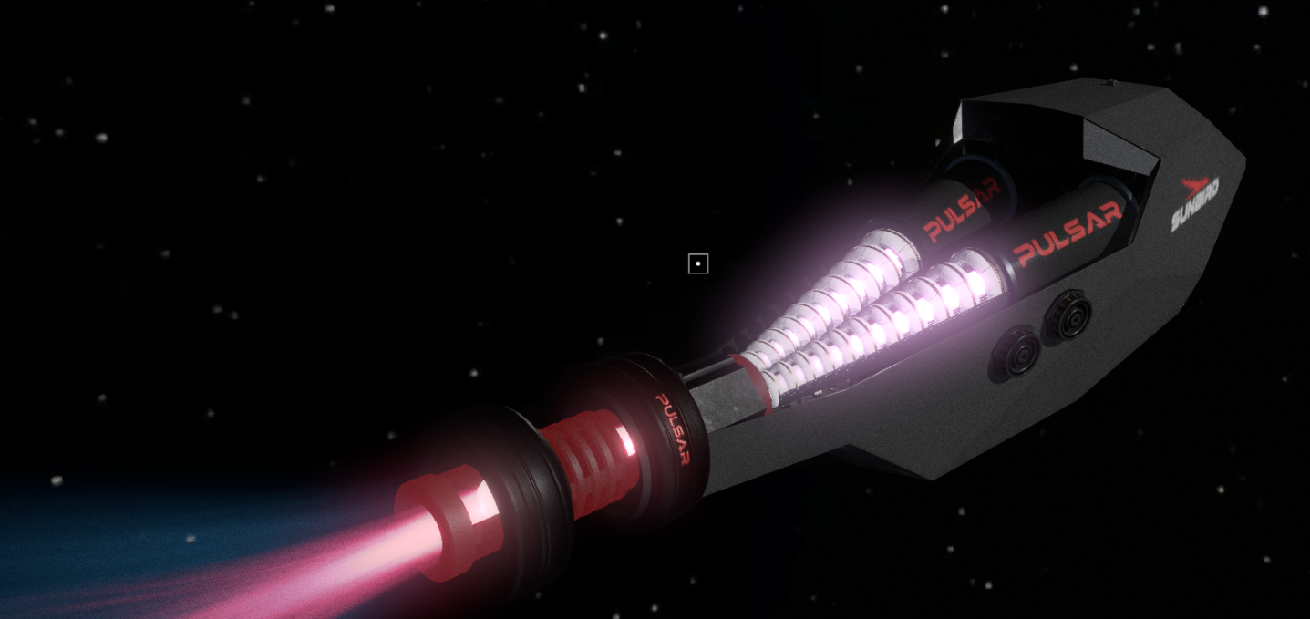 Sistema de propulsión Sunbird en operación. Fuente: Pulsar Fusion.